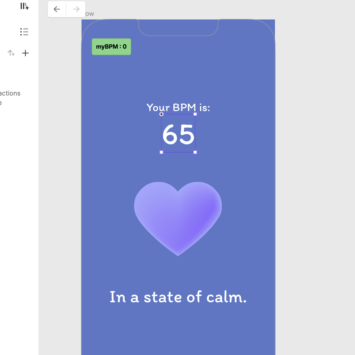 For activity 2, I wanted to focus on refining my prototype. Instead of having one major obstacle to clear, I had multiple small ones. For example, in this picture I wanted to make it so that the text changes depending on what value the sensor reads. I learned that this would be impossible because in order to do this, I'd have to change the value of my variable to 'text,' but it needed to be set to 'number.'